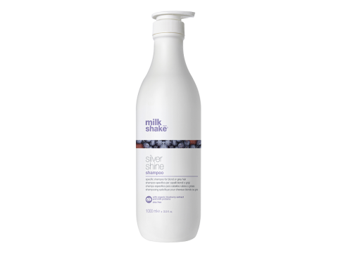 MILK_SHAKE Silver Shine Shampoo Žiliems ir Šviesintiems Plaukams Šampūnas, 1000 ml